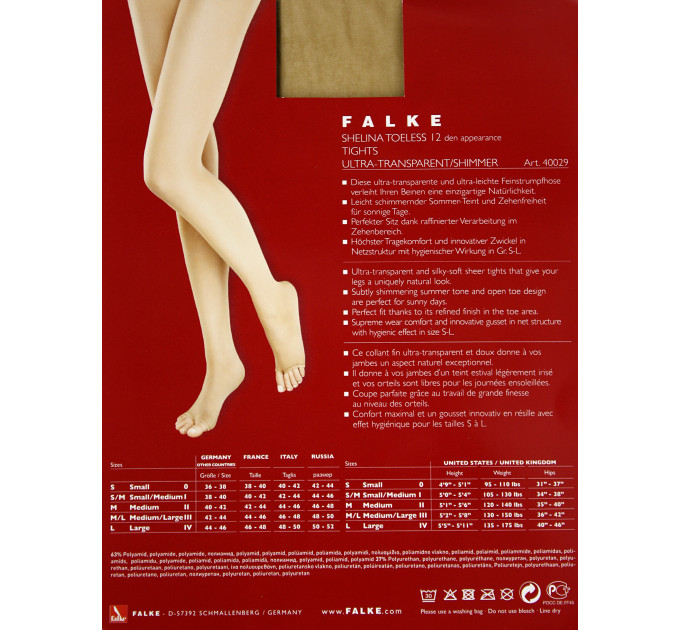 Колготки FALKE SHELINA 12 TOELESS 40029