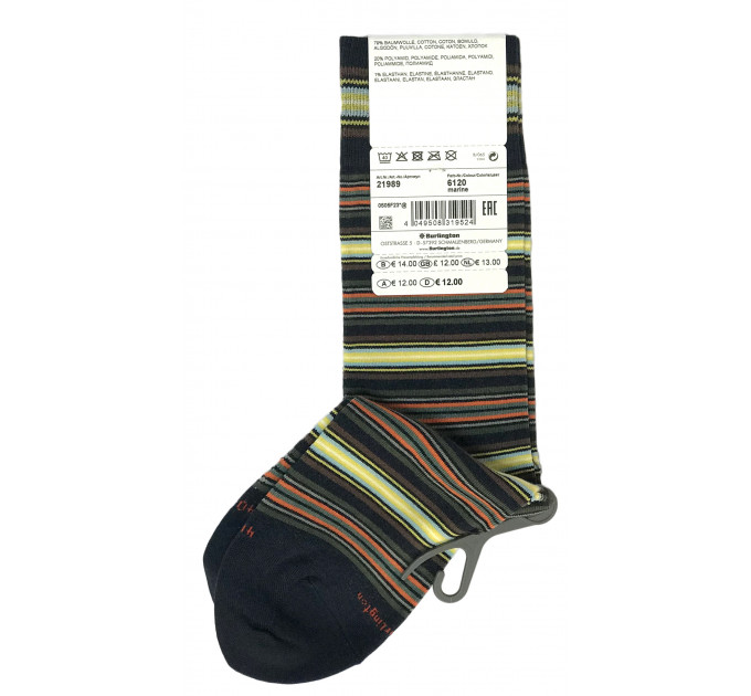 Носки Burlington Multi Stripe Men Socks 21989